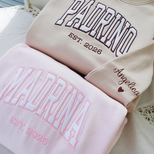 Embroidered Personalized Godparent Proposal Sweatshirt