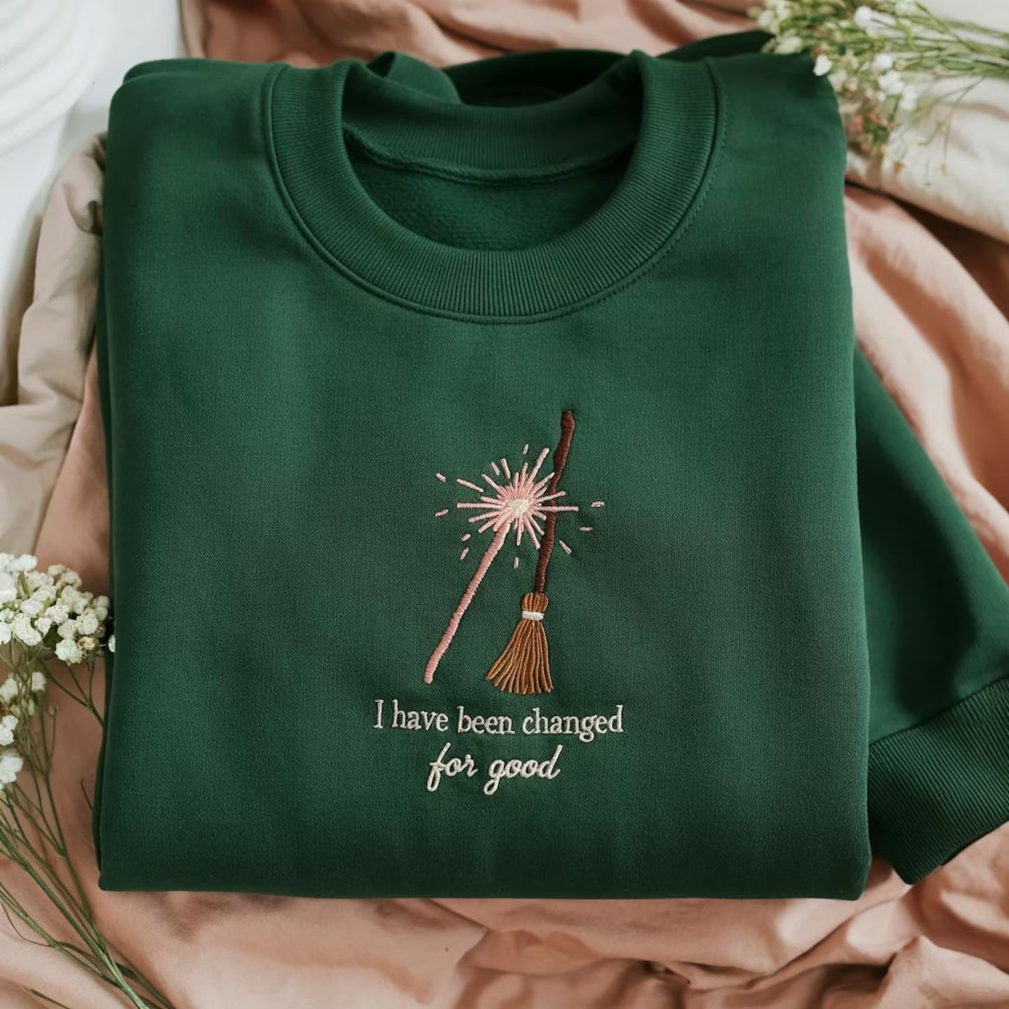Embroidered Icon Wicked Sweatshirt, Aesthetic Wicked Movie Shirt