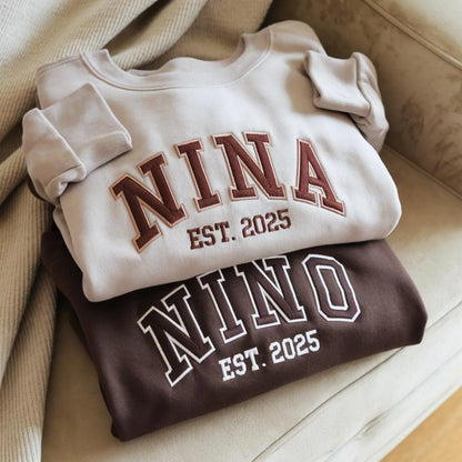 Embroidered Personalized Nina Nino Sweatshirt