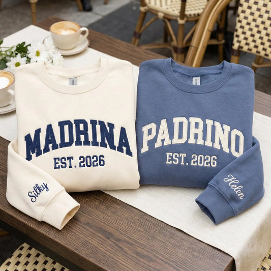 Embroidered Custom Godmother Godfather Sweatshirt