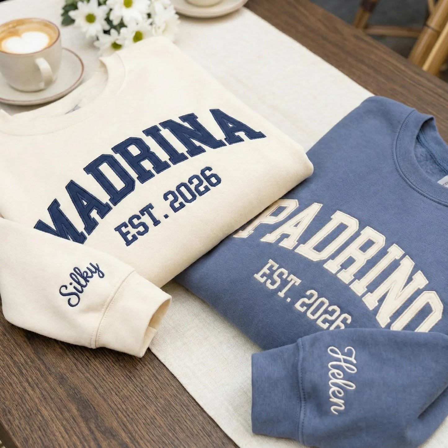 Embroidered Custom Godmother Godfather Sweatshirt