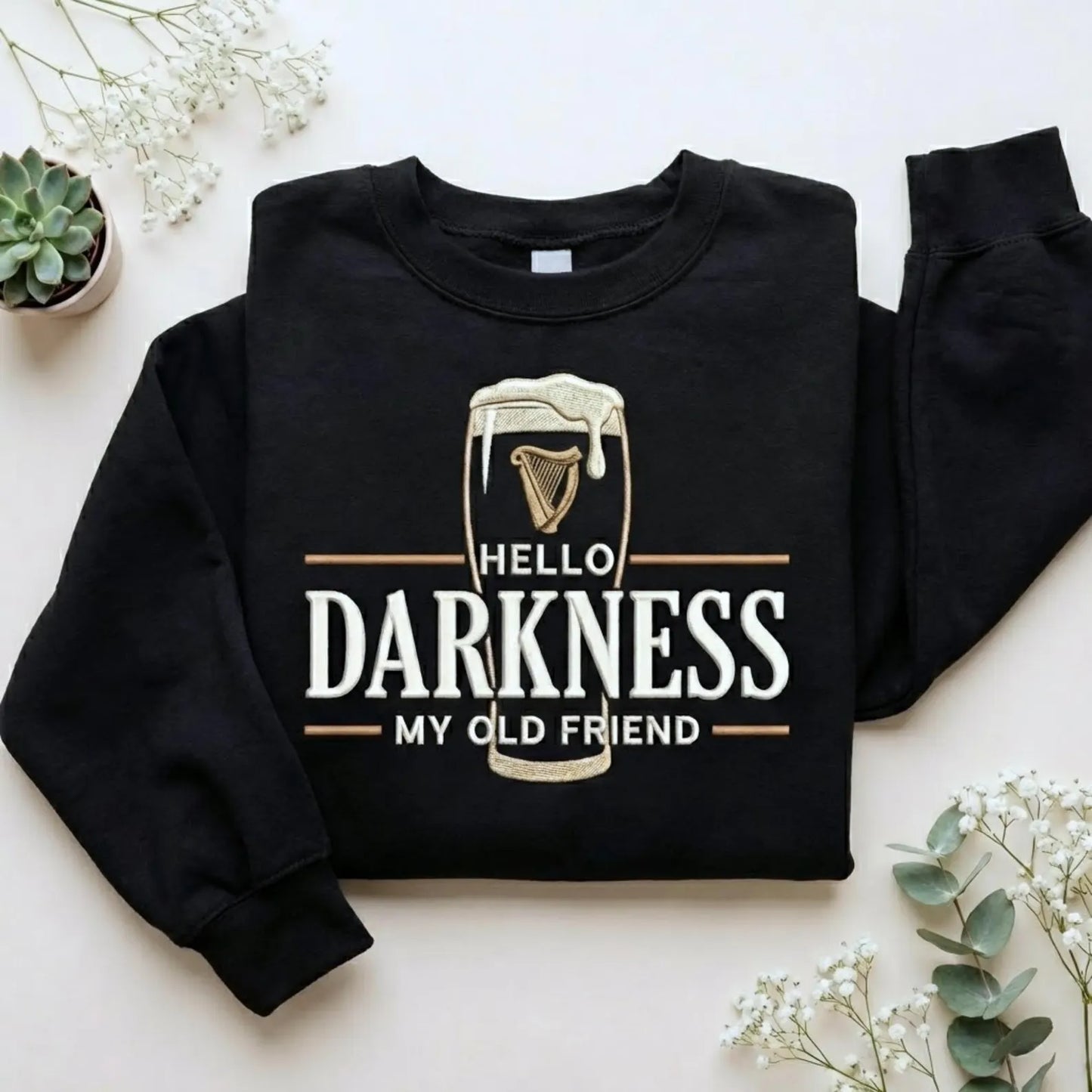Hello Darkness Stout Beer Sweatshirt