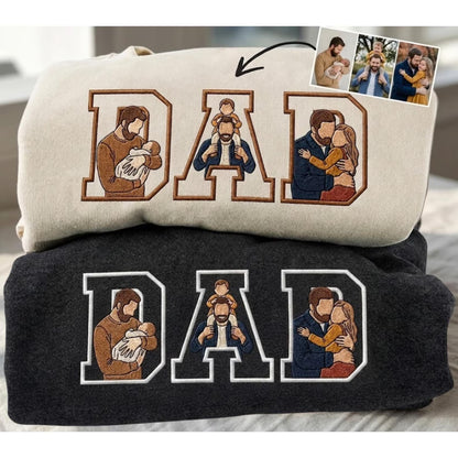 Embroidered Custom Portrait from Photo Sweatshirt
