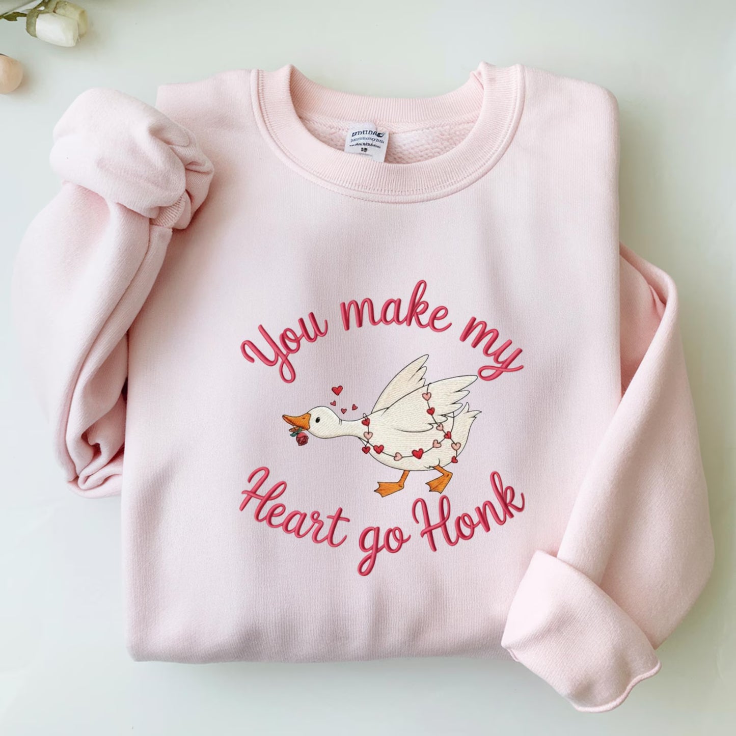 You Make My Heart Go Honk Sweatshirt, Cute Goose Valentine Shirt, Valentine Gift for Her