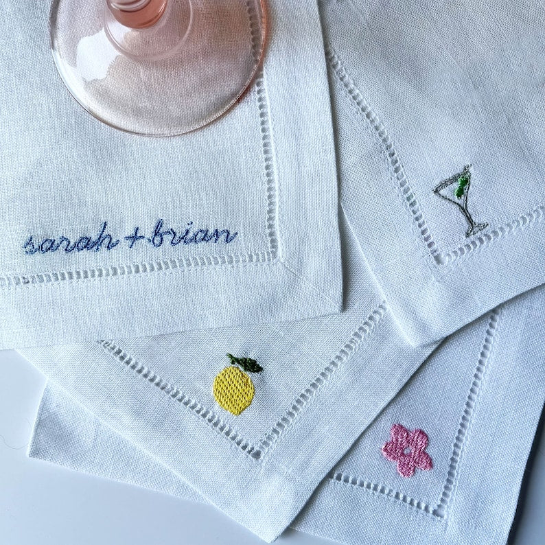 Personalized Wedding Napkin, Custom Cocktail Napkins, Wedding Favor