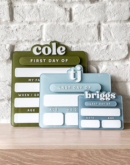 Custom Acrylic First And Last Day Of School Sign, Personalized School Board, Milestone Sign