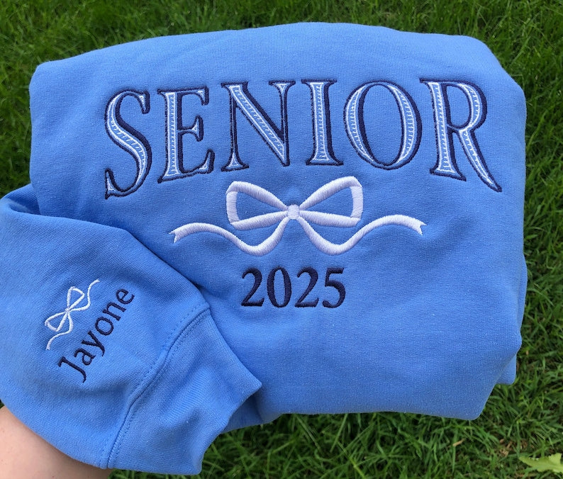 Custom Senior Team Embroidered Sweatshirt, Senior Cheer Gift