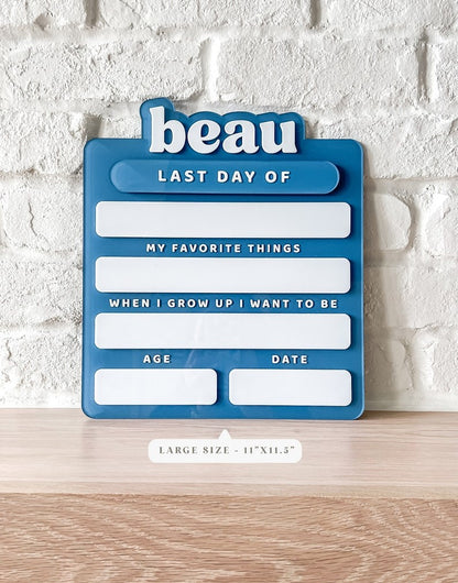 Custom Acrylic First And Last Day Of School Sign, Personalized School Board, Milestone Sign
