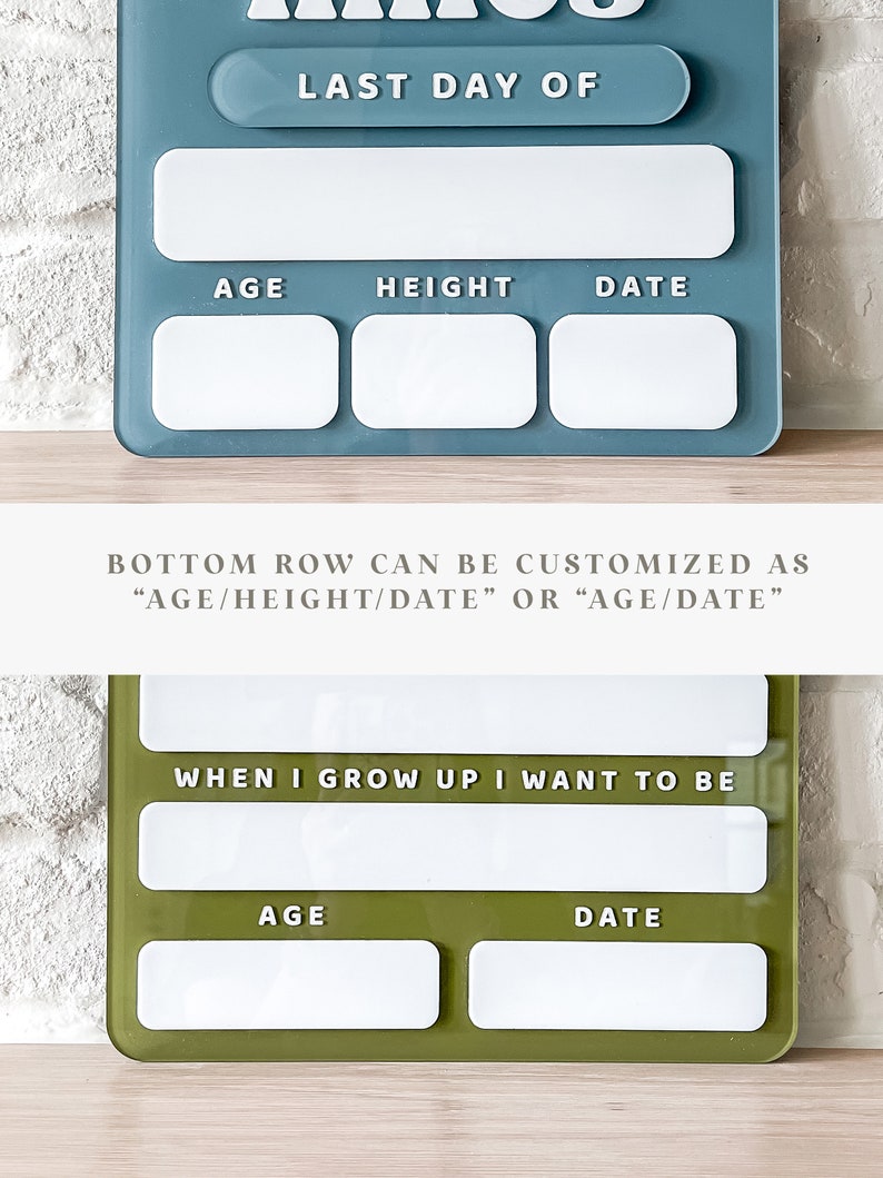 Custom Acrylic First And Last Day Of School Sign, Personalized School Board, Milestone Sign