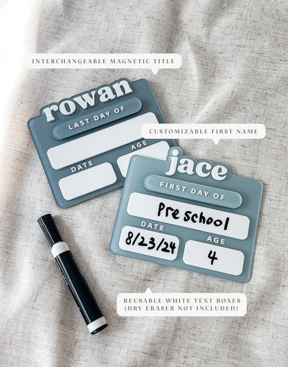 Custom Acrylic First And Last Day Of School Sign, Personalized School Board, Milestone Sign