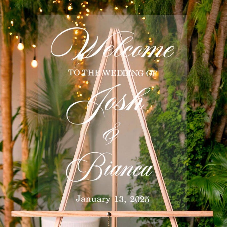 Custom Welcome To Our Wedding Acrylic Sign, Wedding Decor, Wedding Gifts, Wedding Welcome Sign