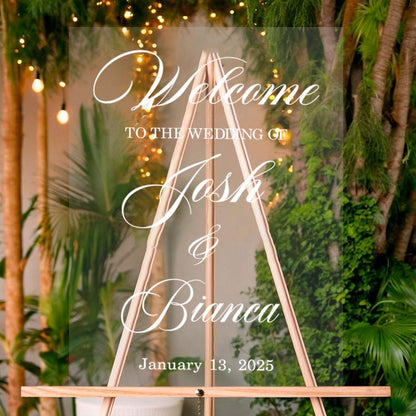 Custom Welcome To Our Wedding Acrylic Sign, Wedding Decor, Wedding Gifts, Wedding Welcome Sign