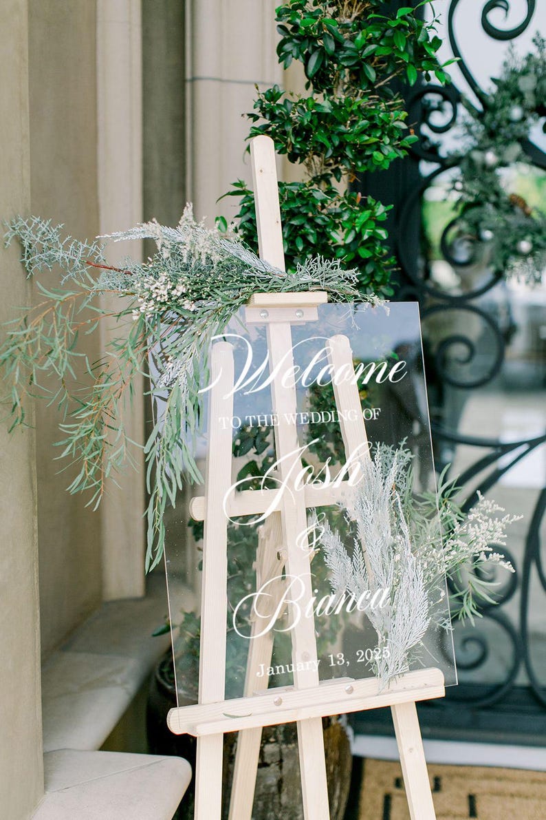 Custom Welcome To Our Wedding Acrylic Sign, Wedding Decor, Wedding Gifts, Wedding Welcome Sign