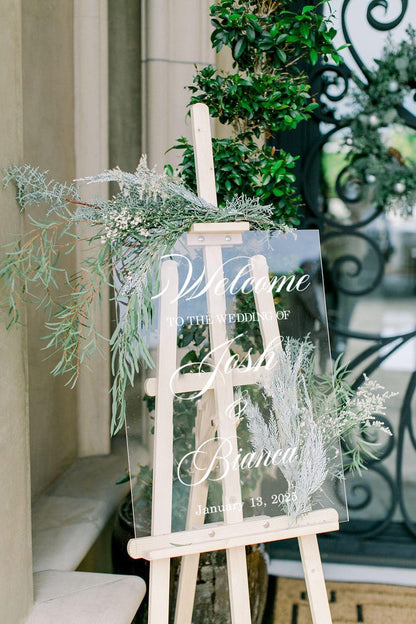 Custom Welcome To Our Wedding Acrylic Sign, Wedding Decor, Wedding Gifts, Wedding Welcome Sign