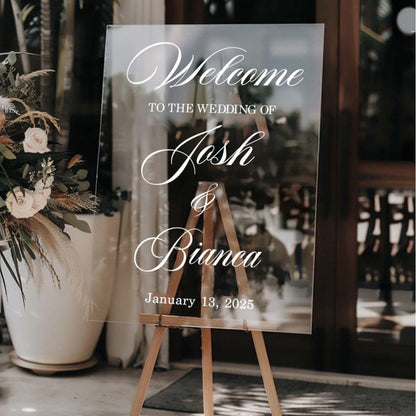 Custom Welcome To Our Wedding Acrylic Sign, Wedding Decor, Wedding Gifts, Wedding Welcome Sign
