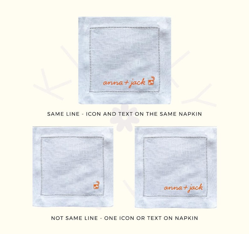 Personalized Wedding Napkin, Custom Cocktail Napkins, Wedding Favor