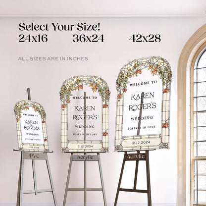 Custom Forever In Love Wildflowers Wedding Welcome Sign, Floral Mirror Wedding Entrance Sign, Wedding Decor