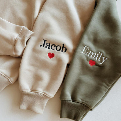 Embroidered Mom and Dad Matching Sweatshirts Mama Sweatshirt, Pregnancy Announcement, Mother's Day Gift for Mom, Dad Gift, Mom Birthday Gift