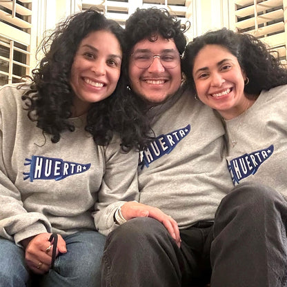 Custom Embroidered Pennant Sweatshirt With Team Name