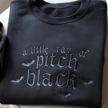 Embroidered Gothic Bat Sweatshirt, Dark Humor Sarcasm Shirt, Halloween Shirt, Witchy Shirt