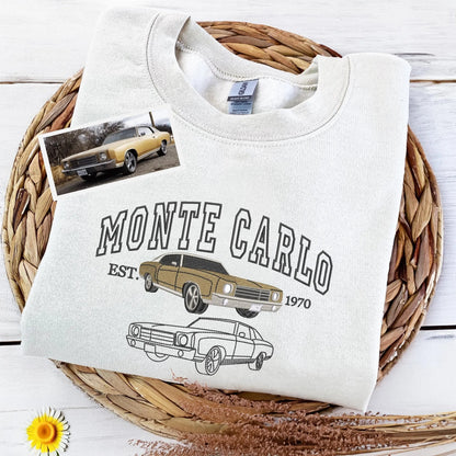 Custom Vintage Car Embroidered Sweatshirt, Gift For Car Lovers