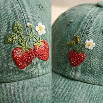 Embroiyou | Embroidered Matching Strawberry Baseball Hats