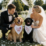 Custom Embroidered Dad Asked Mom Said Yes Wedding Dog Bandana