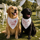 Custom Embroidered Dad Asked Mom Said Yes Wedding Dog Bandana