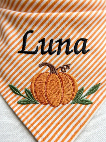 Halloween Pumpkin Dog Bandana Personalized, Halloween Cat Bandana, Gift for Pets