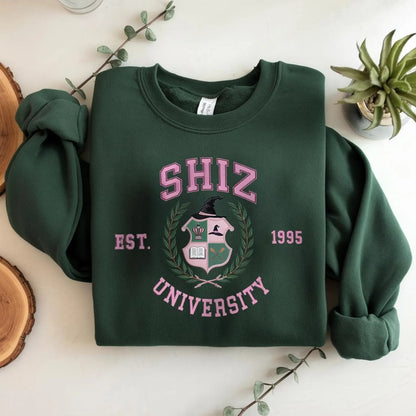 Shiz University Embroidered Sweatshirt, Wizard Shiz University Sweatshirt, Musical Movie Shirt