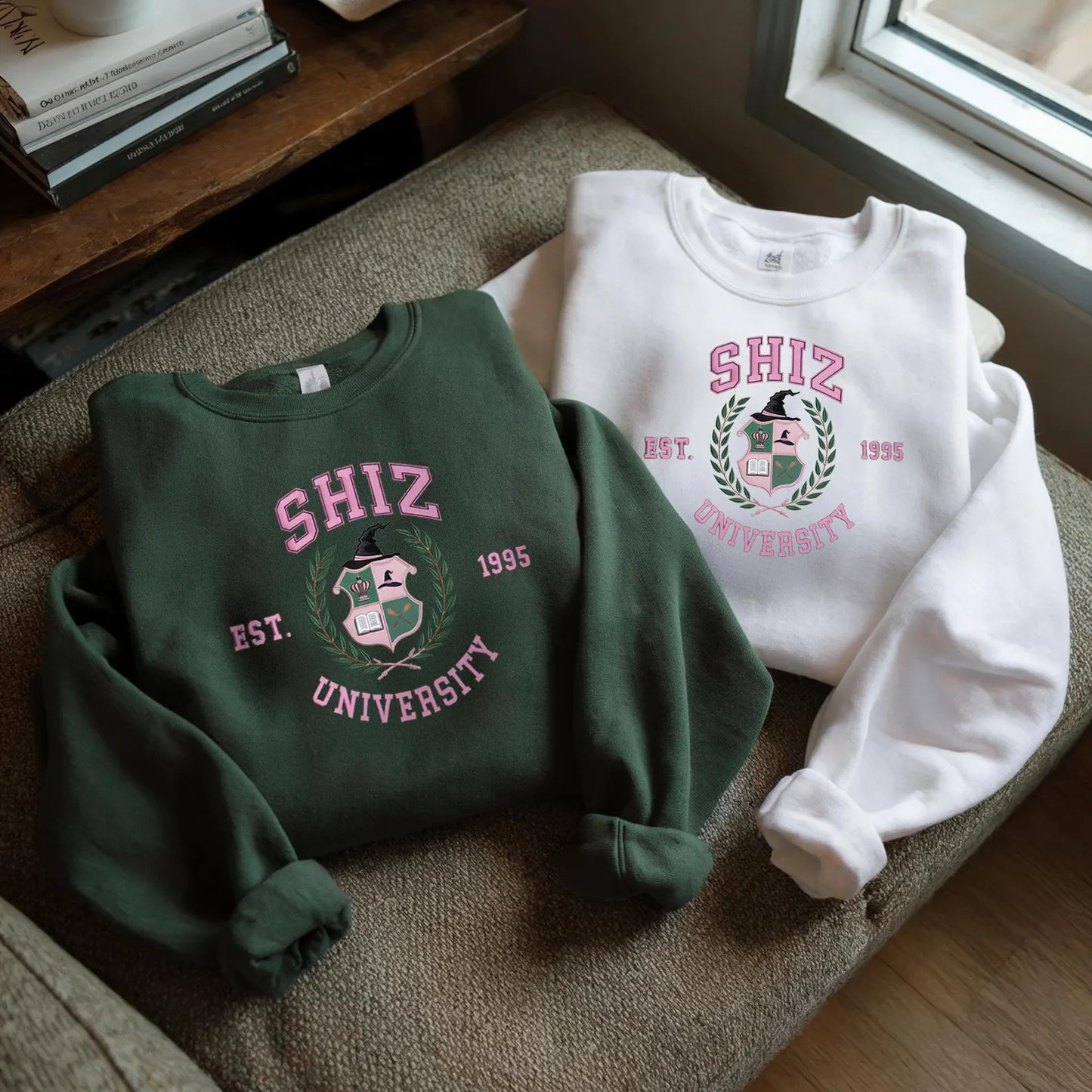 Shiz University Embroidered Sweatshirt, Wizard Shiz University Sweatshirt, Musical Movie Shirt