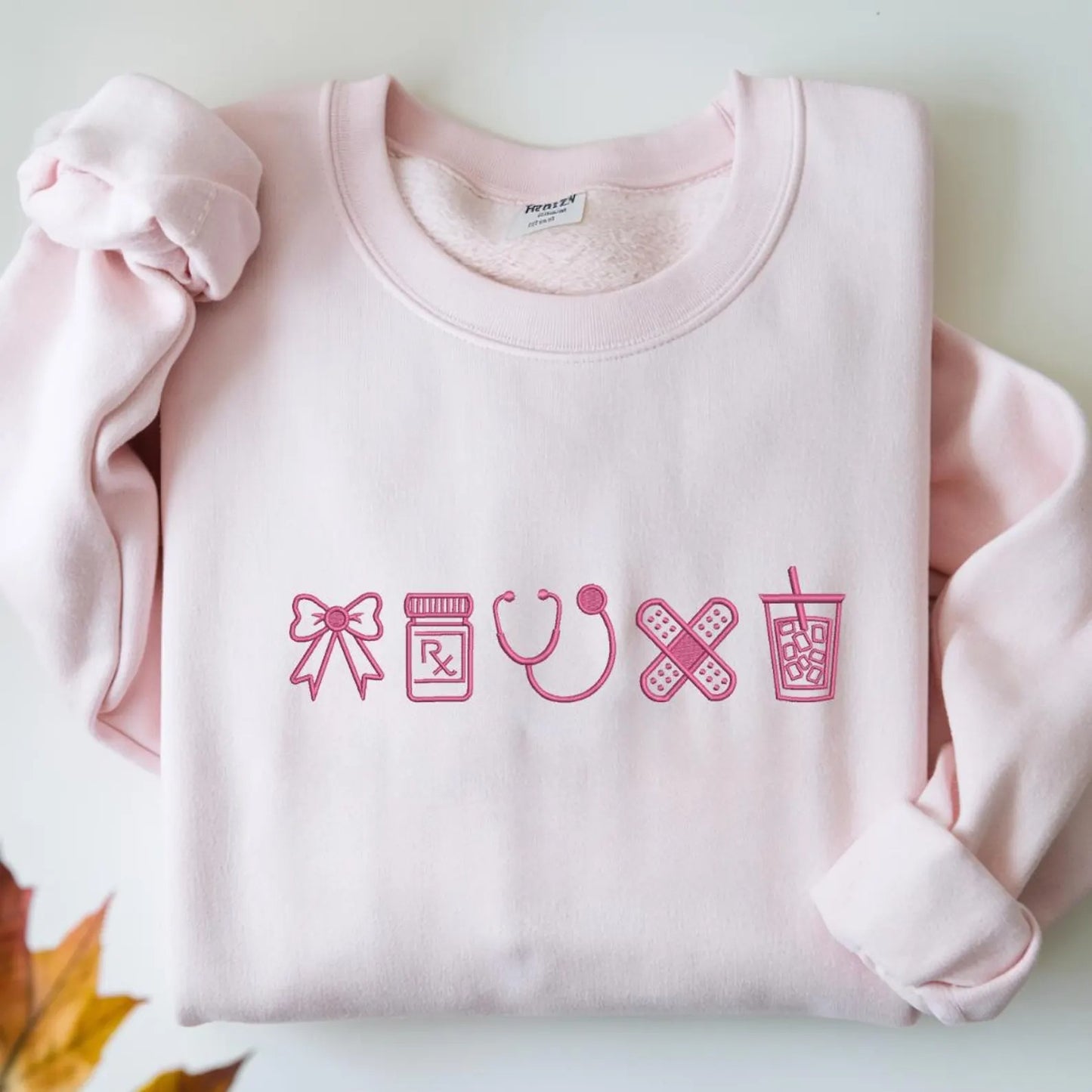 Embroidered Nurse Icon Sweatshirt, Healthcare Worker Sweatshirt, Medical Assistant Gift