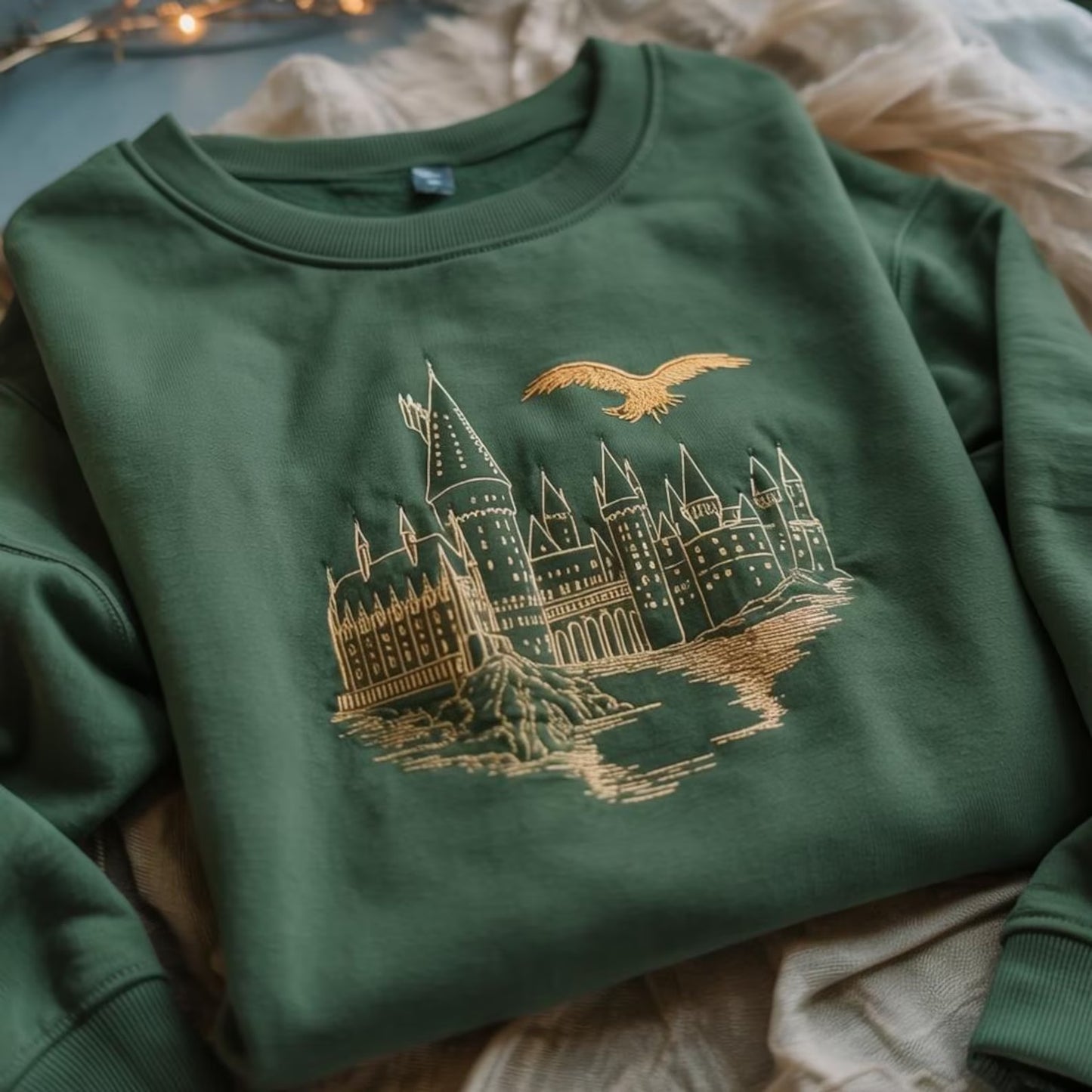 Embroidered Wizard School Sweatshirt, Fantasy Witchcraft Magic Pullover, Unisex Cozy Gift