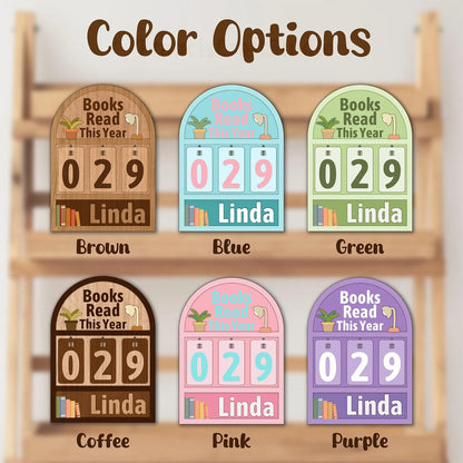 Personalized Books Read Tracker, Bookshelf Counter, Bookish Decor, Gift for Readers