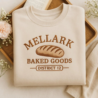 Embroidered Baked Goods Sweatshirt, Book Lover Sweatshirt, Literary Fan Gift, Gift For Books Lover