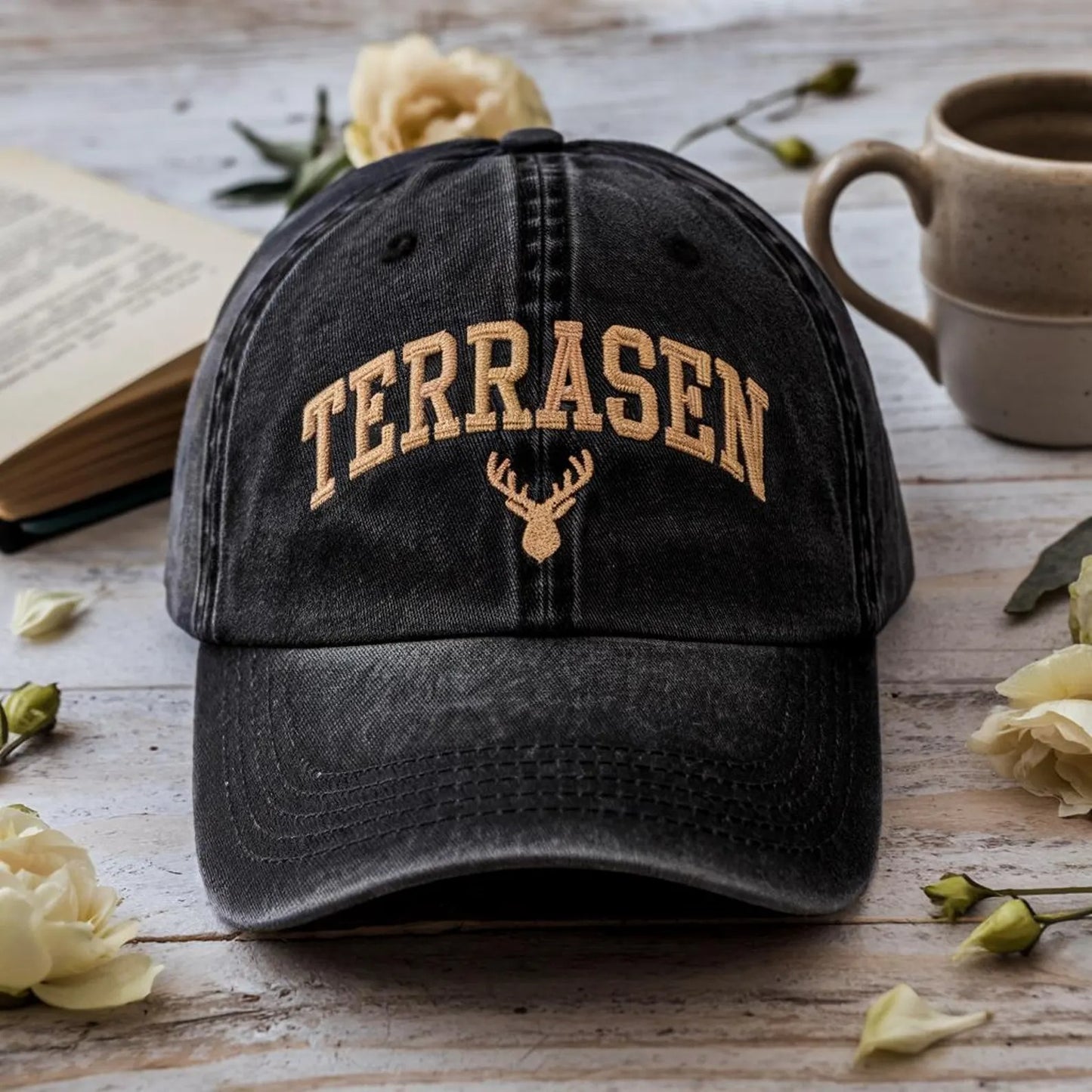 Terrasen Embroidered Dad Cap, Throne Of Glass Cap, Fantasy Reader Gift, Book Lover Hat