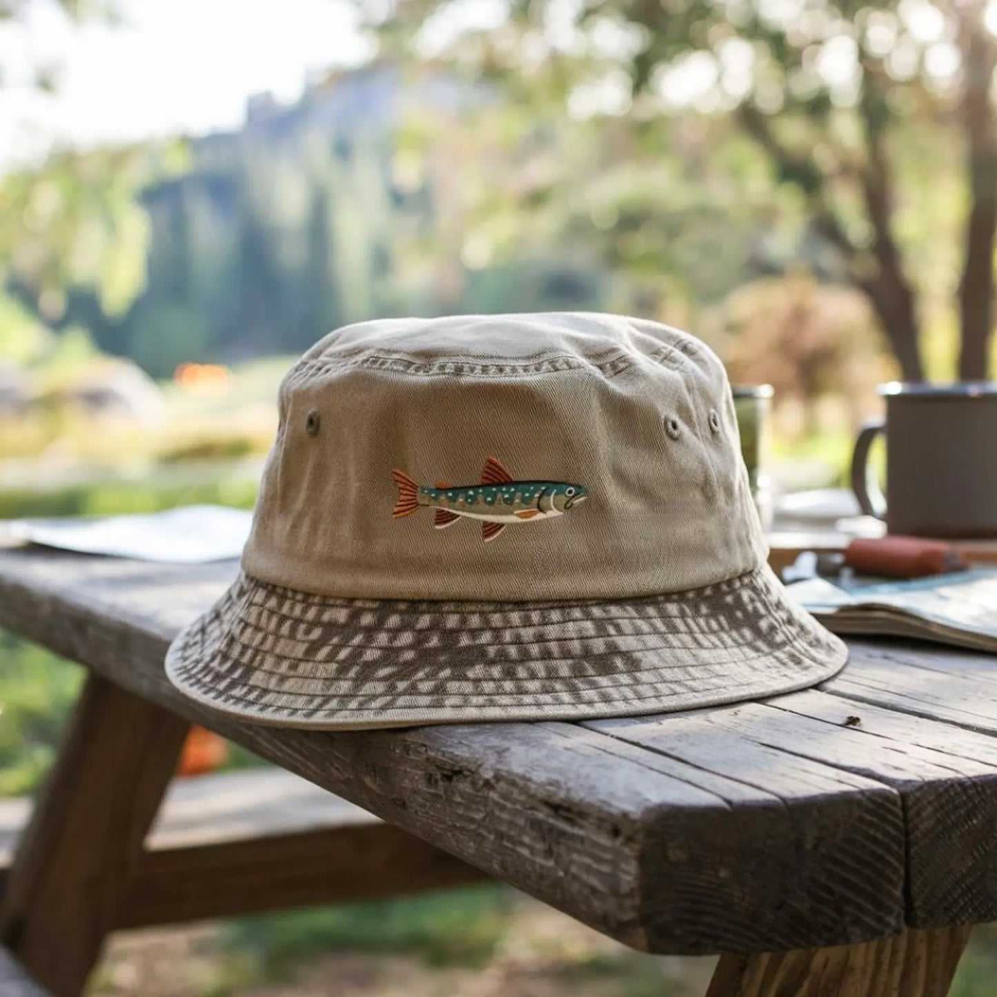 Custom Fish Bucket Hat, Gift for Men and Women, Outdoor and Lake Adventures