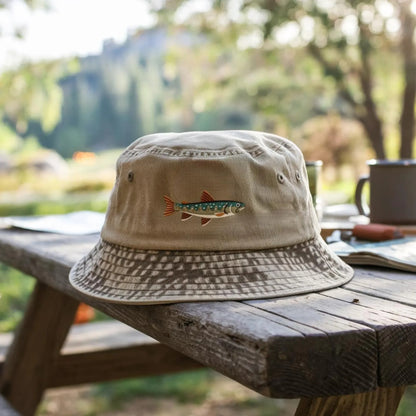 Custom Fish Bucket Hat, Gift for Men and Women, Outdoor and Lake Adventures