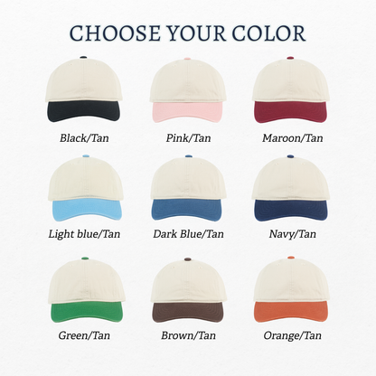 Custom Text Embroidered Hat, Gift For New Mom And Dad