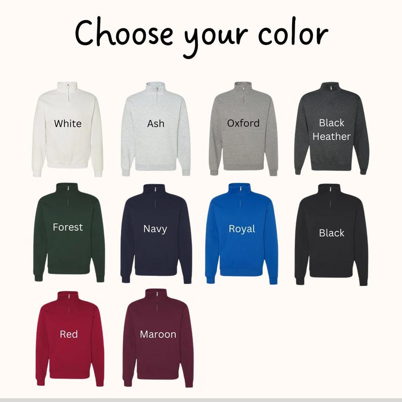 Custom Embroidered Pet Face Quarter Zip Sweatshirt