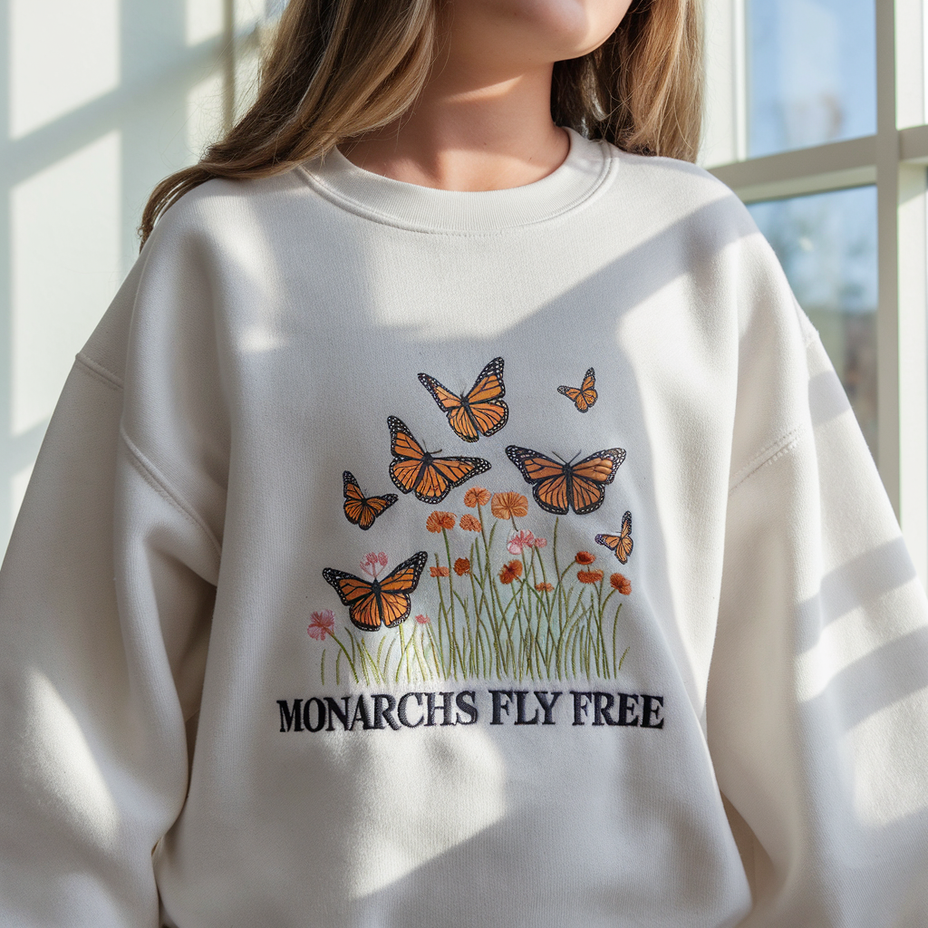 Monarch Butterfly Sweatshirt, Cozy Sweatshirt For Women, Gift For Nature Lover