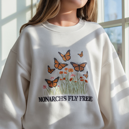 Monarch Butterfly Sweatshirt, Cozy Sweatshirt For Women, Gift For Nature Lover