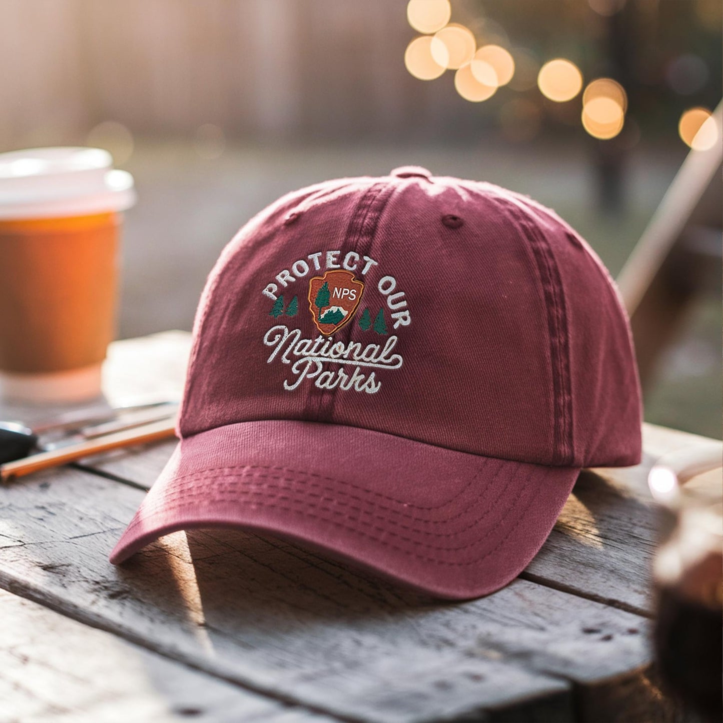 Protect Our National Parks Embroidery Dad Cap, Gift Perfect For Travel And Nature Lovers