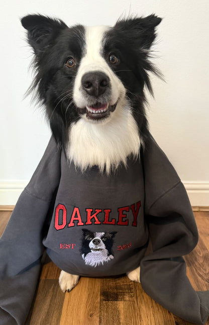 Personalized Pet Embroidred Sweatshirt
