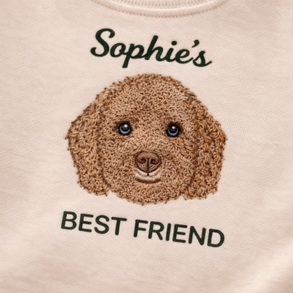 Personalized Embroidered Poodle Baby Onesie – Best Friend Gift for Dog Mom
