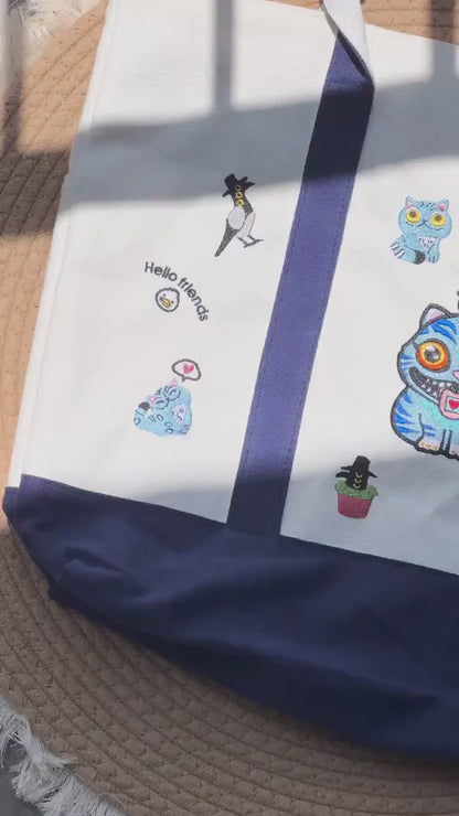 Coach Halloween Bag Style: Custom Embroidered Ghost & Pumpkin Tote, Festive Carryall, Unique Halloween Gift