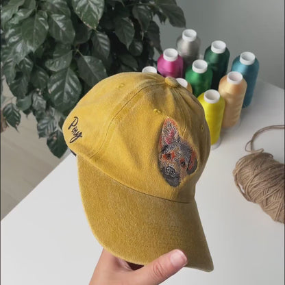 Alaska Mountain Bear Embroidered Cap, Outdoor Adventure Hat