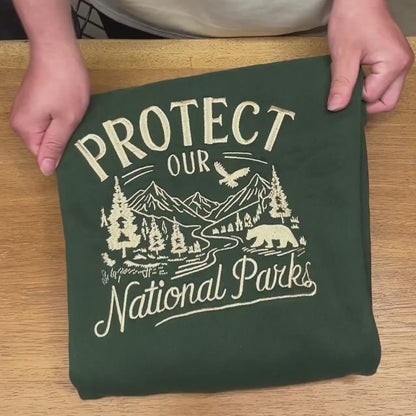Protect Our National Parks Sweatshirt , Vintage Bear Design, Gift For Nature Lovers