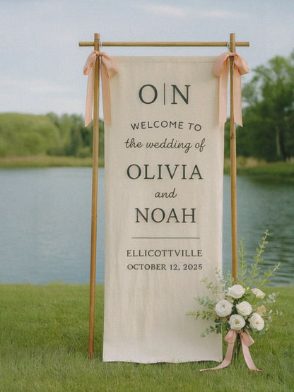 Custom Wedding Banner, Custom Wedding Sign, Party Banner, Wedding Reception Decorations