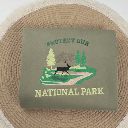 Protect Our National Parks Embroidered Sweatshirt, Park Lover Shirt